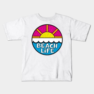 Beach Life Tropical Ocean Beaches Surfing Surf Atlantic Pacific Kids T-Shirt